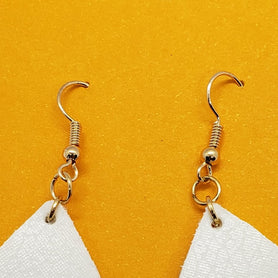 NOT TODAY HEIFER faux leather earrings