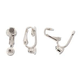 Silver plated earring converters, 1 pair