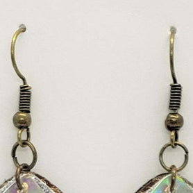 Baseball faux leather earrings