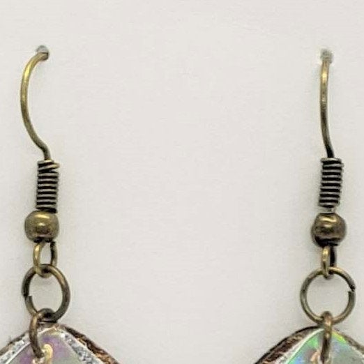 Baseball faux leather earrings