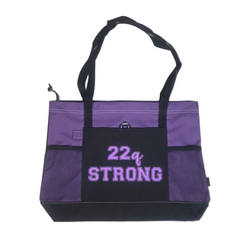 Tote Bag, 22q STRONG, Purple/ Neon Purple