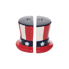 Patriotic Uncle Sam Hat 4th Of July Salt & Pepper Shaker Set