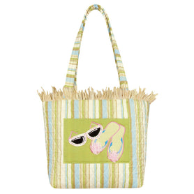 Flip Flops & Sunglasses Tote Bag, 13" x 10"