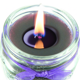 Sugar Plum scented 4 oz. jar candle with gold lid, & organza ribbon
