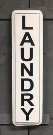 Metal Laundry Sign Tall