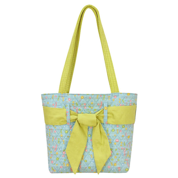 Aqua Blue Fizz Tote Bag, 13" x 10"
