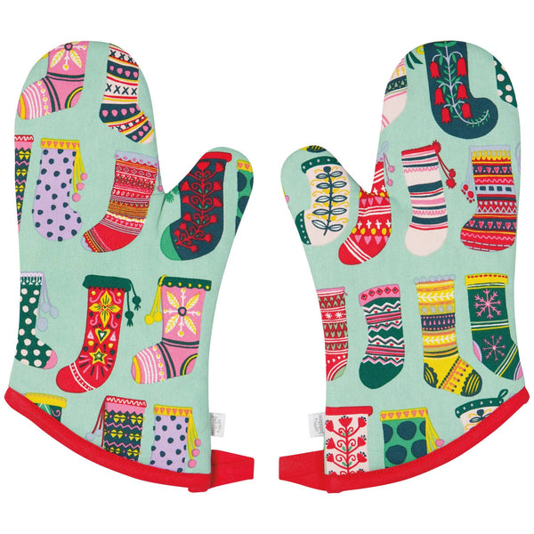 Winter Woolens Christmas Oven Mitts Set of 2