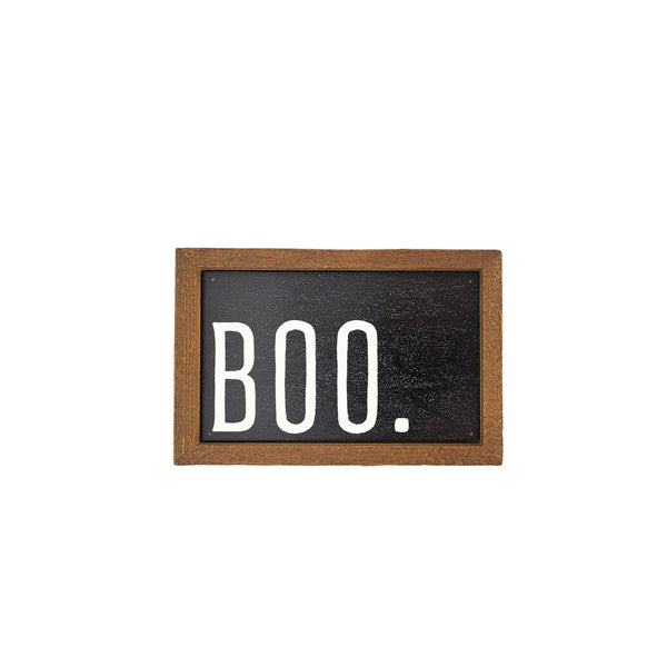 Rustic Boo Sign Rustic Wooden Sign - 6x4 Home Accent Boo Halloween Decor – Quite Like Home