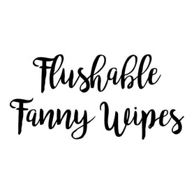 Flushable Fanny Wipes Vinyl Decal | Bathroom Humor |Container Label