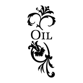 Oil word art vinyl container bottle label decal. 4