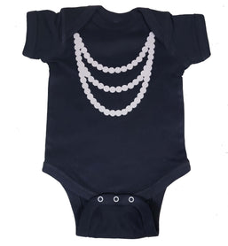 Pearlescent Pearl Strands Baby Bodysuit, 100% Cotton Creeper