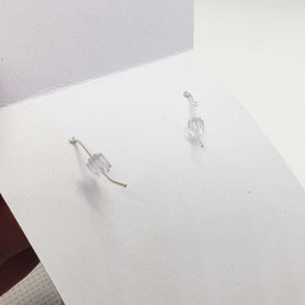 Bunny frolicking in the grass faux leather earrings