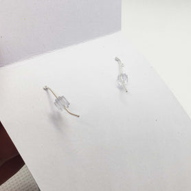 Soccer ball teardrop shaped faux leather earrings