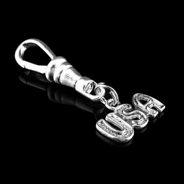 USA Zipper Charm/ Clip-On accessory, or small lanyard option
