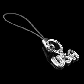 U.S.A. Zipper Charm/ Clip-On accessory, or small lanyard option