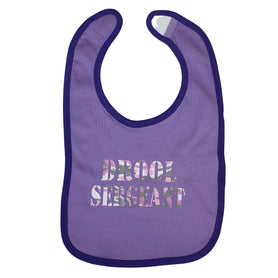 Drool Sergeant bib. Your choice of bib color. Babies drool!