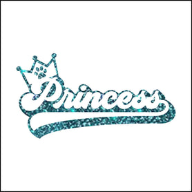 Glitter "Princess" with paw tie on dog / pet bandana