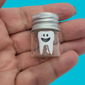 Tooth fairy jar- adorable smiling tooth