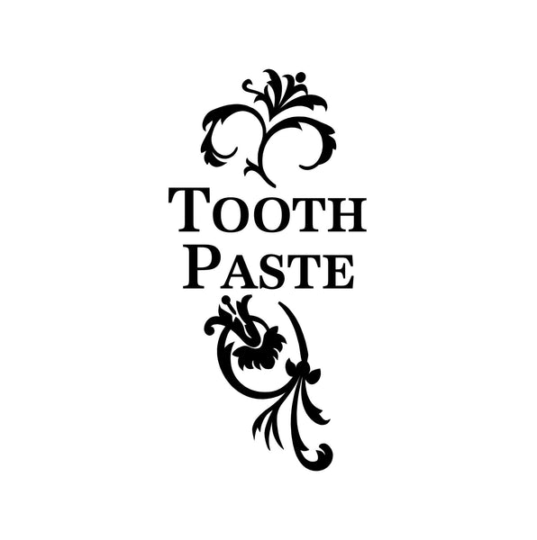 Toothpaste art vinyl decal for containers, bottles & more!