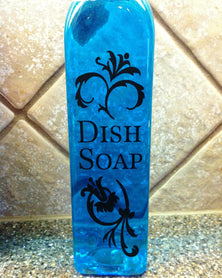 Dish Soap Label Decal: Flourish Art Vinyl, Two Sizes