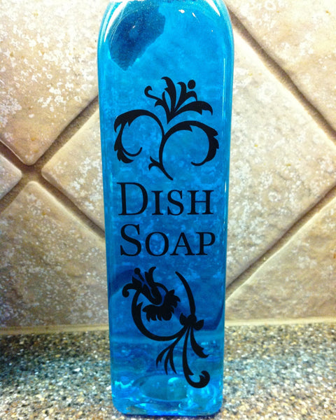 Dish Soap Label Decal: Flourish Art Vinyl, Two Sizes