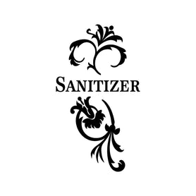 Sanitizer art vinyl container bottle label decal
