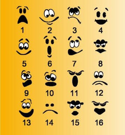 Medium pumpkin face art vinyl decal, 1 decal- you choose face [H6]