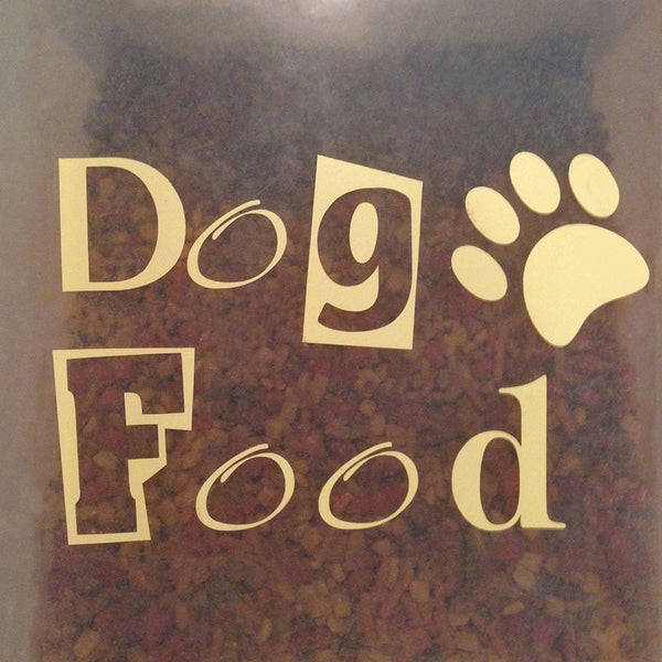 Dog Food large label/ decal. Add some fun to your containers!