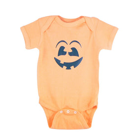 Cute Jack-o-lantern face bodysuit / creeper. Halloween, Fall, Autumn, pumpkin