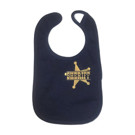 Sheriff badge bib- cute, funny, western, cowboy, law enforcement, play