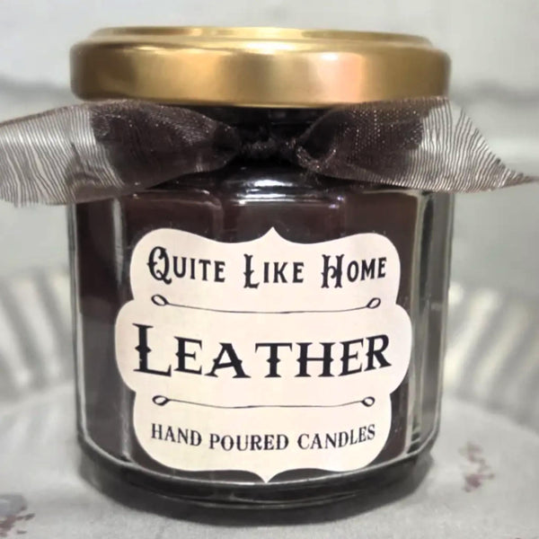Leather Scented Jar Candle, 4 oz.