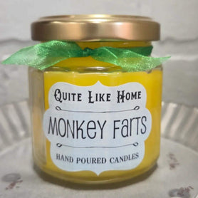 Monkey Farts Scented Jar Candle, 4 oz. Fruity, Tropical Scent