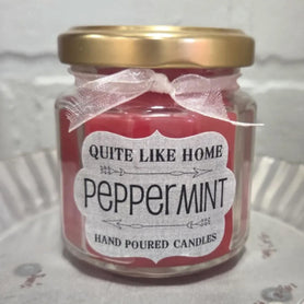Peppermint Scented Jar Candle, 4 oz. Christmas Scent