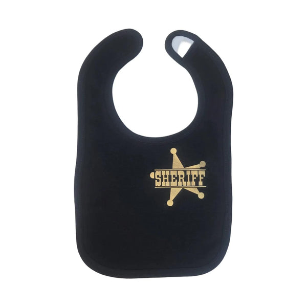 Sheriff badge bib- cute, funny, western, cowboy, law enforcement, play
