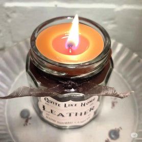 Leather Scented Jar Candle, 4 oz.