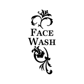 Face Wash art vinyl container bottle label decal
