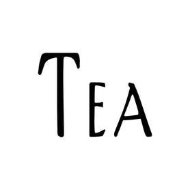 Tea word art vinyl jar container label decal set, you choose the color.