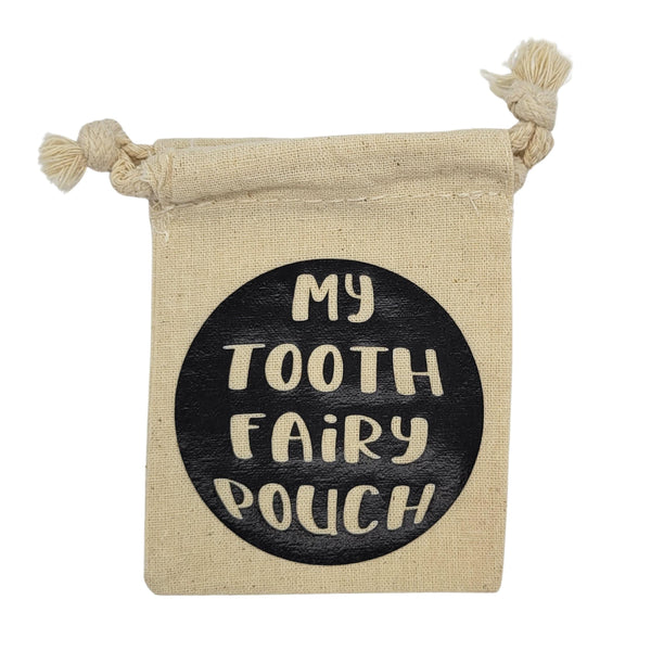 Tooth Fairy Pouch - Personalized Cotton Muslin Bag for Lost Teeth - First Tooth Keepsake