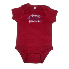 Mommys Little Firecracker Baby One Piece, Patriotic 4th of July Infant Bodysuit