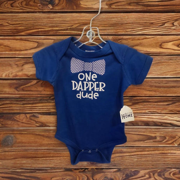 One Dapper Dude Baby One Piece, Bow Tie Infant Bodysuit