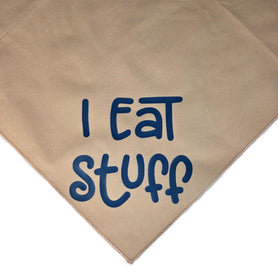 I Eat Stuff Dog Bandana: Triangle Tie-On Pet Bandana