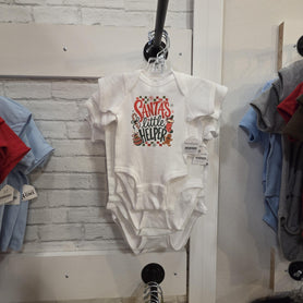 Santa's Little Helper Baby Bodysuit, Cute Holiday Infant Outfit, Christmas Baby Shower Gift, Holiday Elf One-piece
