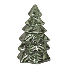 Ceramic Iridescent Holiday Tree Cookie Jar