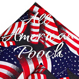 All American Pooch, flag fabric, tie on dog / pet bandana