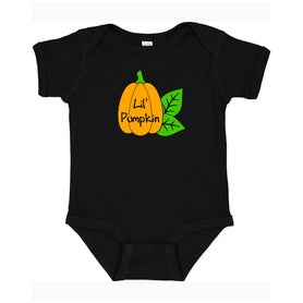 Three color Lil' Pumpkin infant bodysuit | creeper | one piece. You choose color