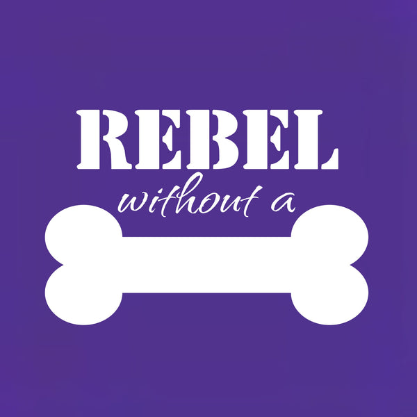 Rebel without a bone tie on dog / pet bandana