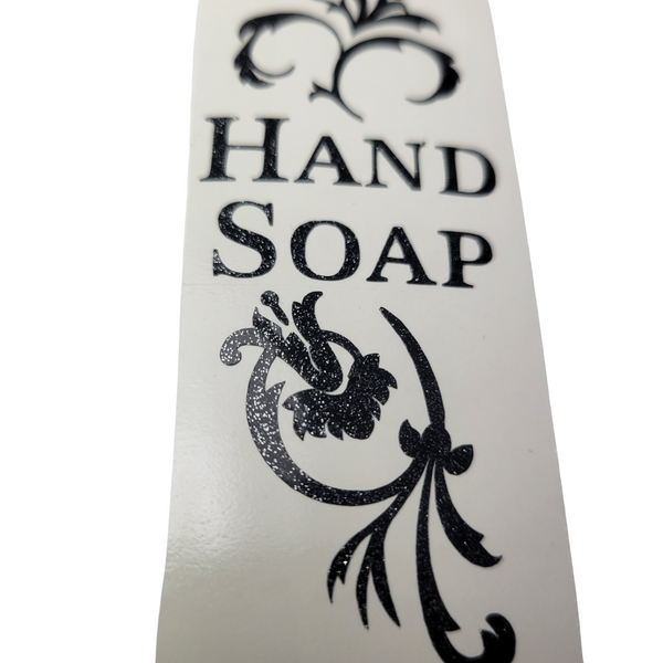 Hand Soap art vinyl container bottle label decal