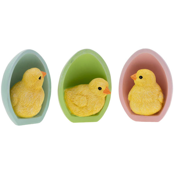 Baby Chick In Egg Set of 3 Easter Décor