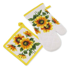 Colorful Sunflowers Oven Mitt & Pot Holder Set