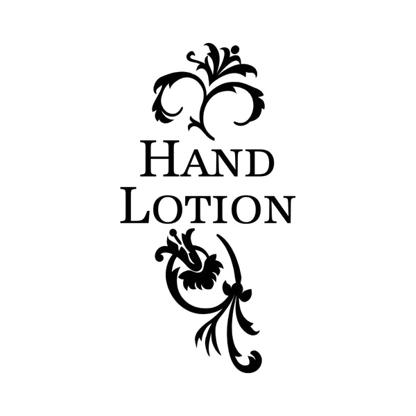 Hand Lotion art vinyl container bottle label decal